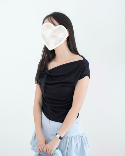 韓國蝴蝶結絲帶Top