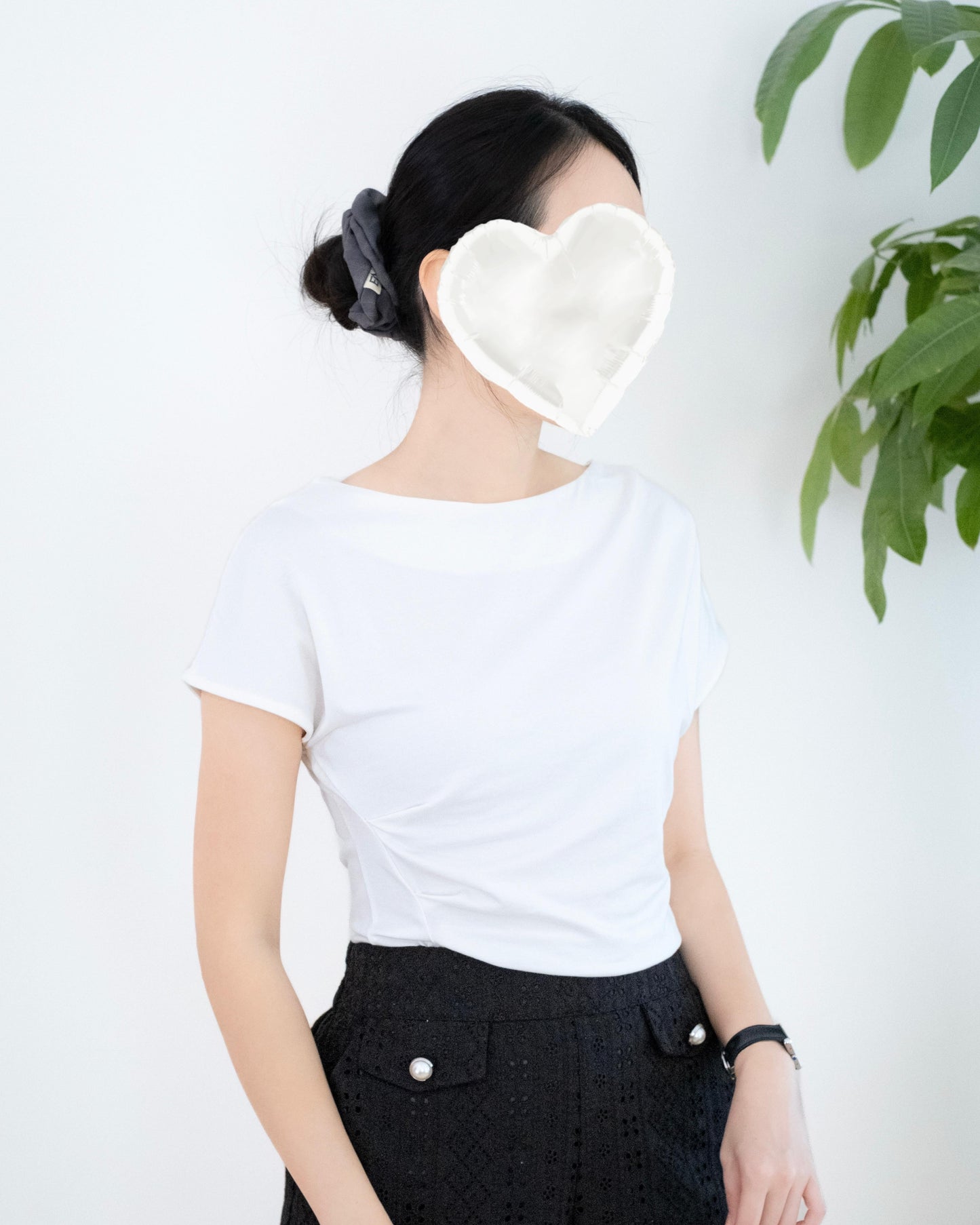 純色收腰Tee
