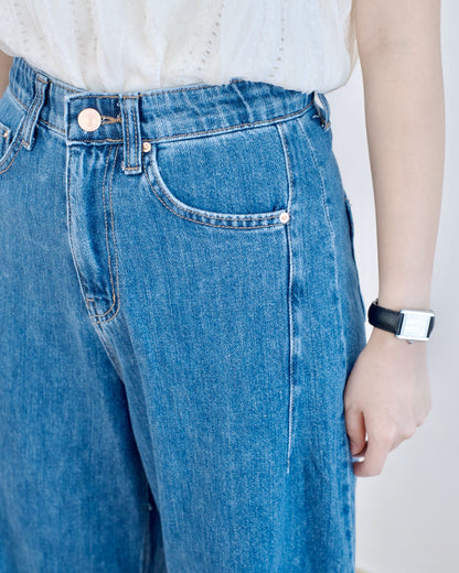 韓國洗水直筒牛仔褲
