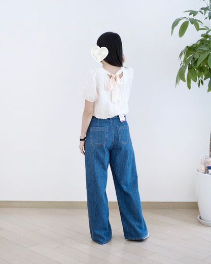 韓國洗水直筒牛仔褲