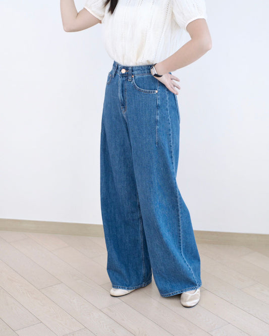 韓國洗水直筒牛仔褲