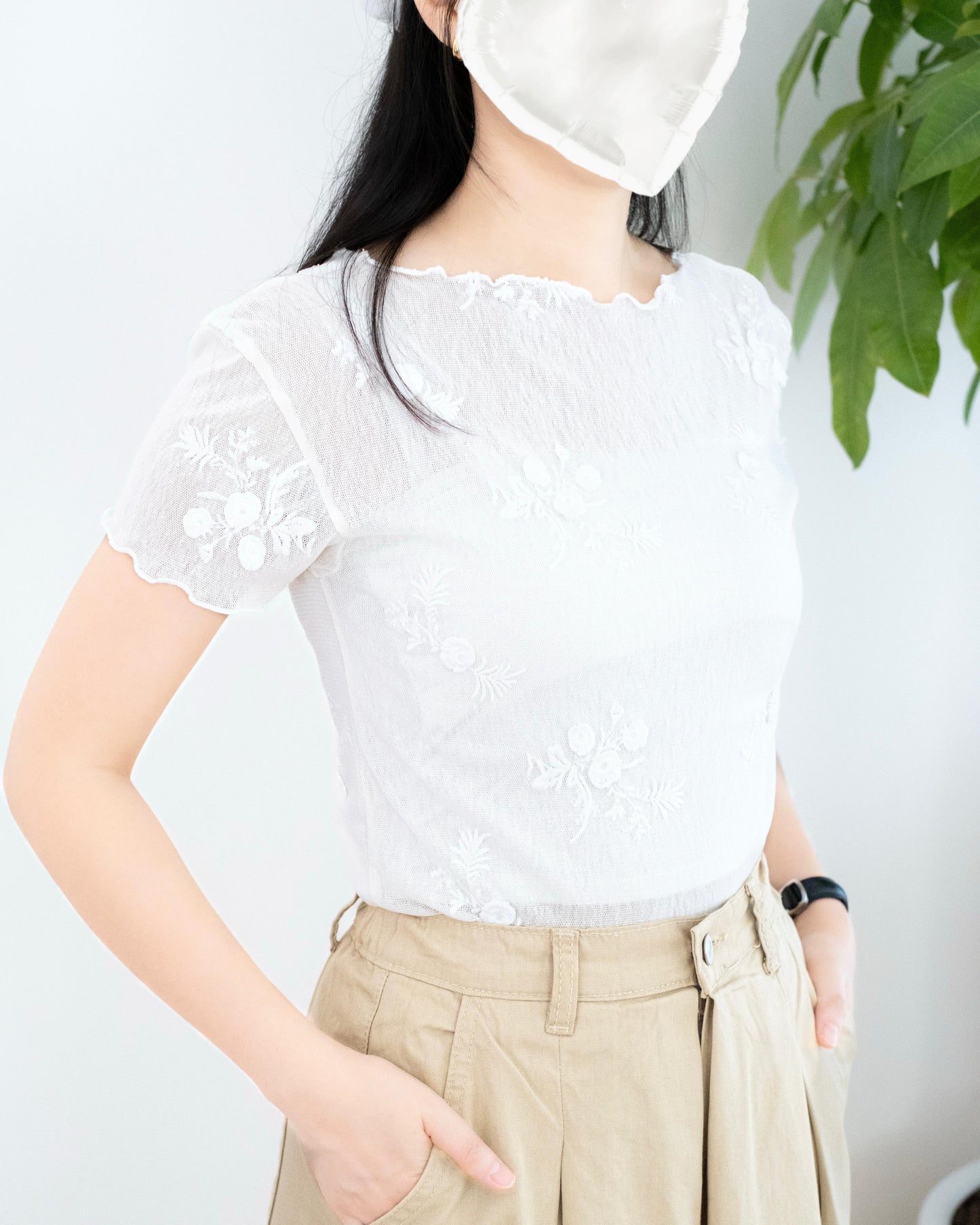 花花刺繡Top
