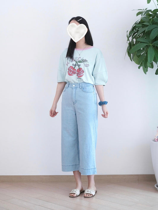 Odd Eye 八分直筒牛仔褲