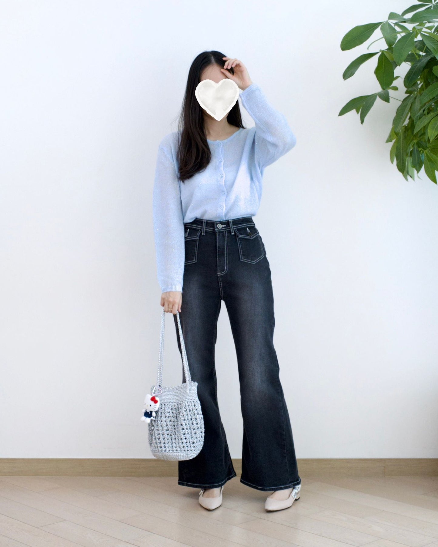 Odd Eye 小口袋微喇叭牛仔褲︎