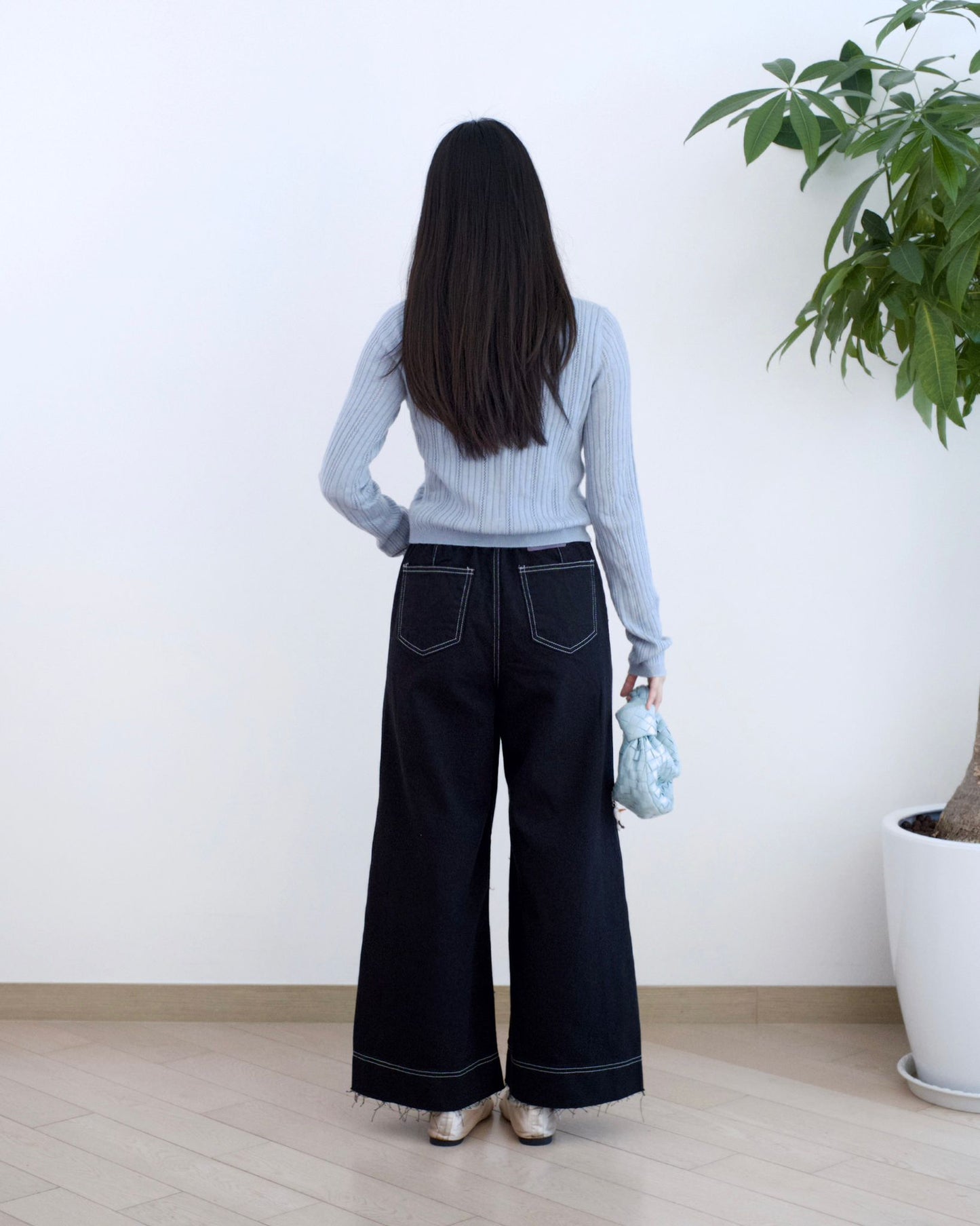 Odd Eye 雙鈕闊筒牛仔褲