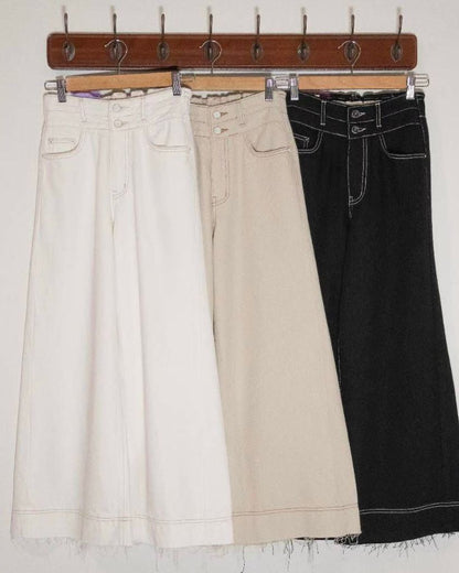 Odd Eye 雙鈕闊筒牛仔褲