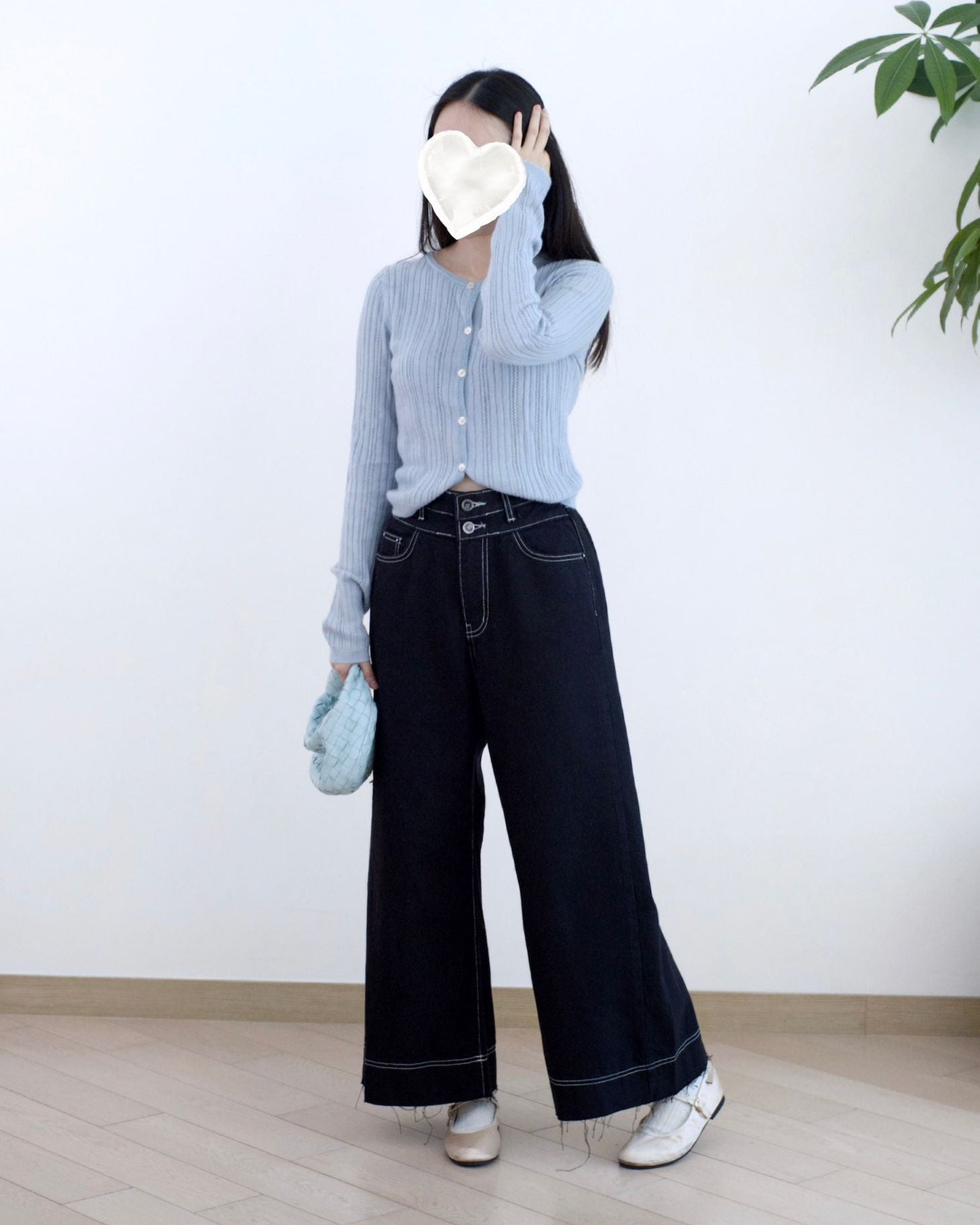 Odd Eye 雙鈕闊筒牛仔褲