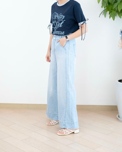 Odd Eye 洗水高腰闊筒牛仔褲