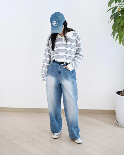 Odd Eye 潑墨彎刀牛仔褲