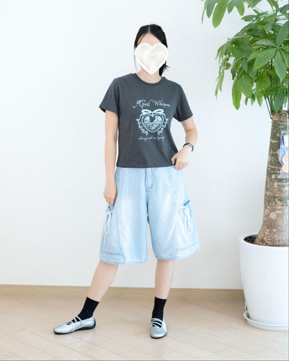 Odd Eye 工裝口袋牛仔短褲