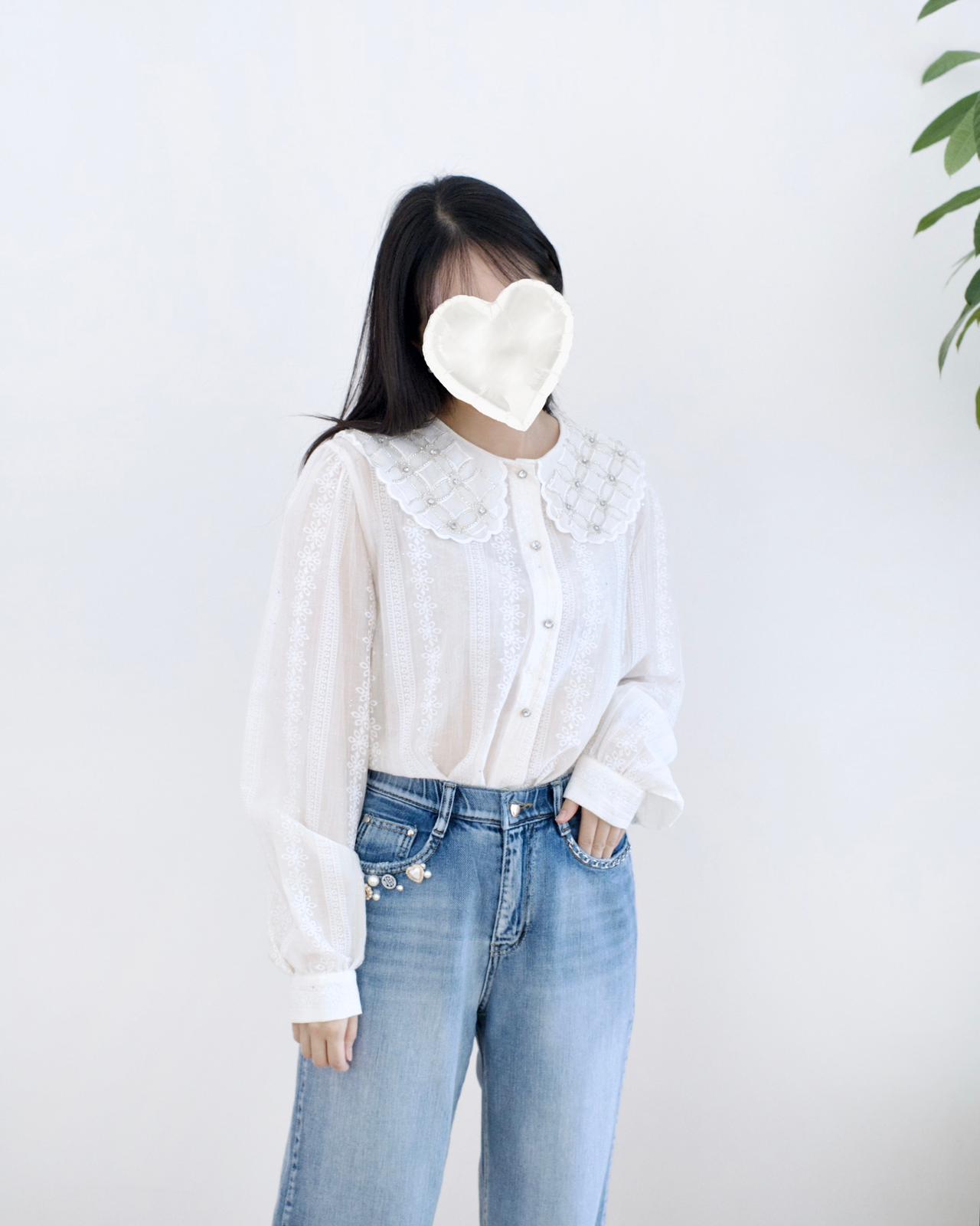 韓國閃石領襯衫