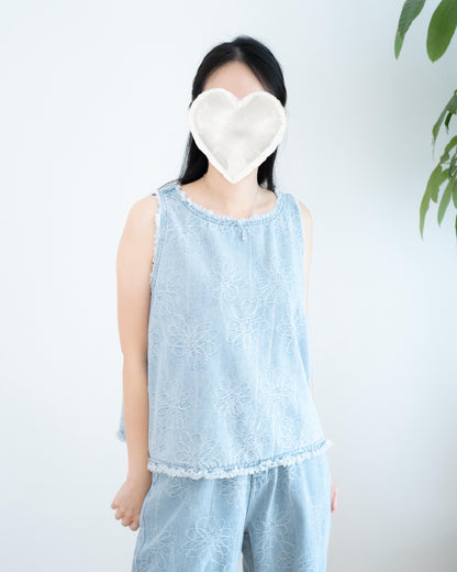 花花牛仔背心