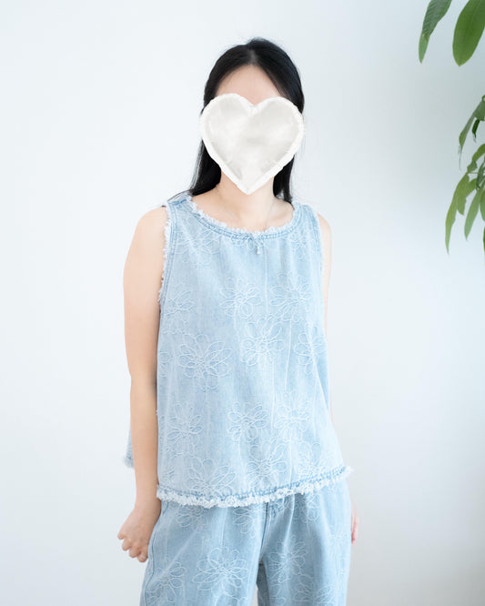 花花牛仔背心
