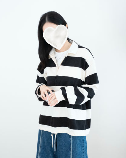 V領横間抽繩束腰Polo上衣