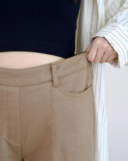 韓國明線直腳扯布褲