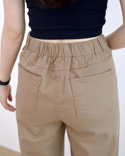 韓國明線直腳扯布褲