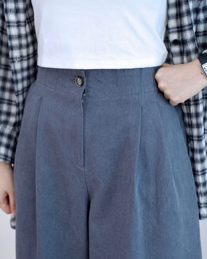 韓國闊筒扯布褲︎