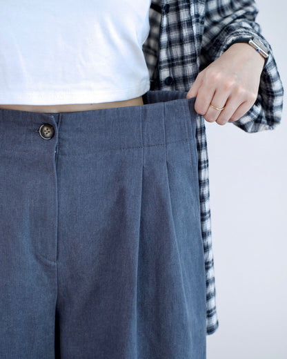 韓國闊筒扯布褲︎