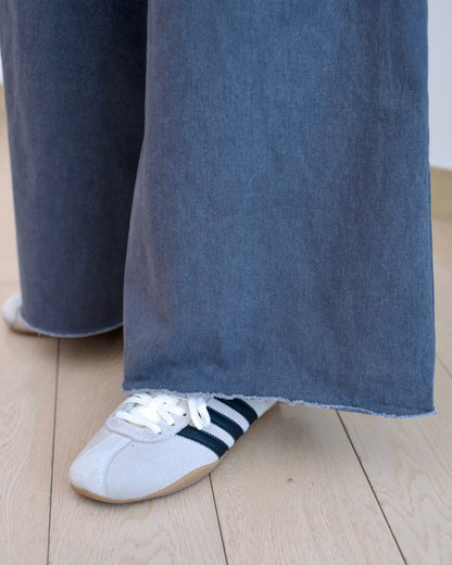 韓國闊筒扯布褲︎