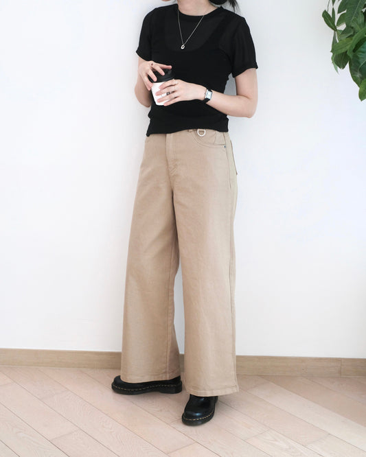 韓國直筒扯布褲