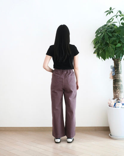 韓國全橡筋直筒扯布褲