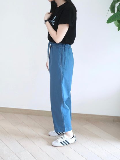 韓國全橡筋直筒扯布褲