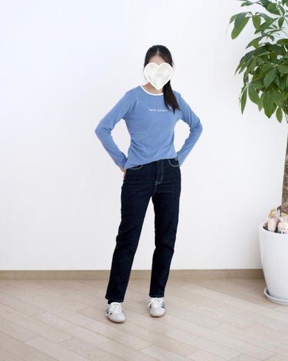 韓國原色直腳牛仔褲