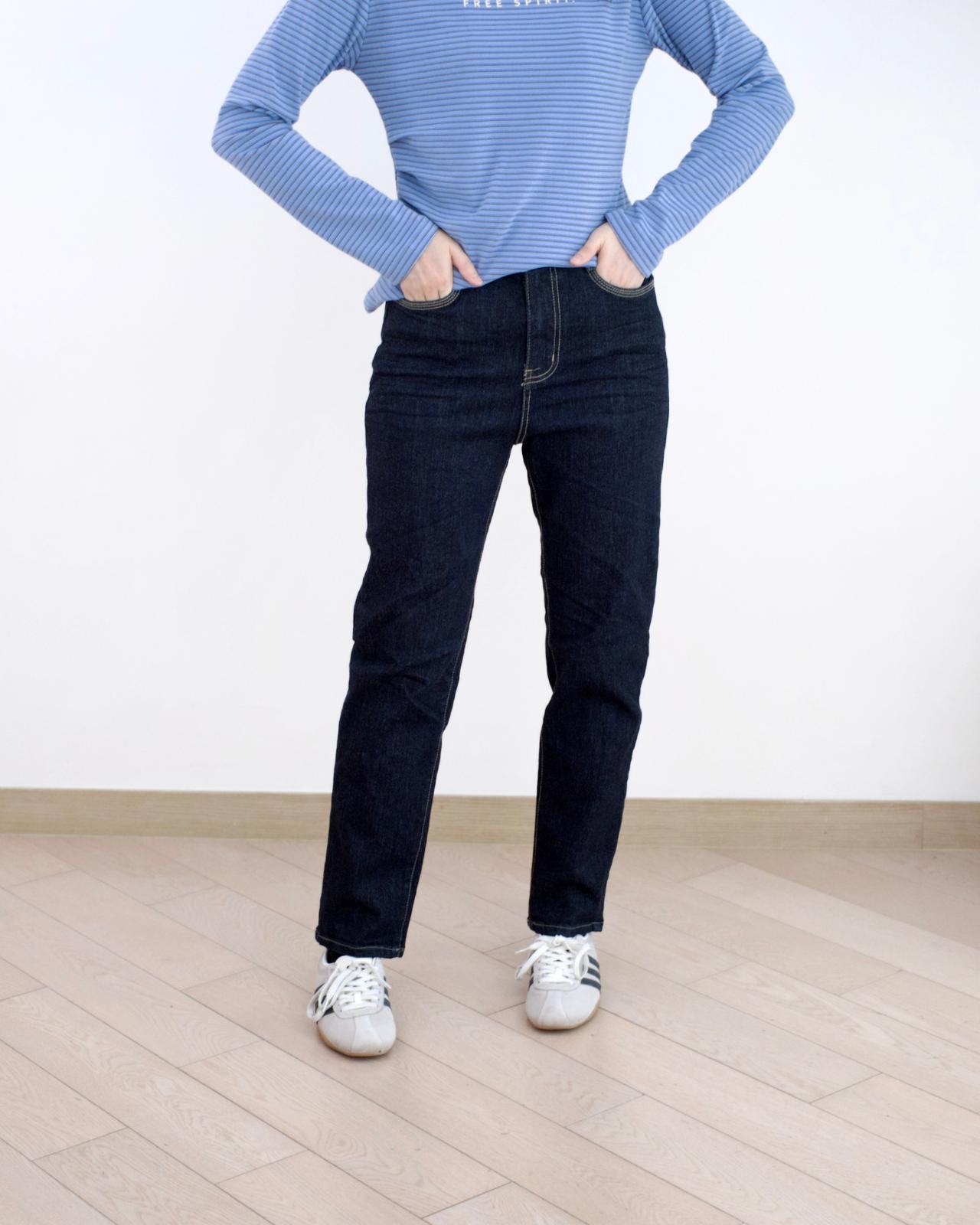 韓國原色直腳牛仔褲