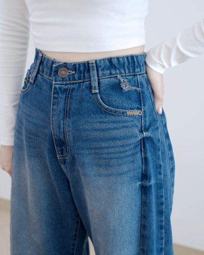 韓國彎刀牛仔褲