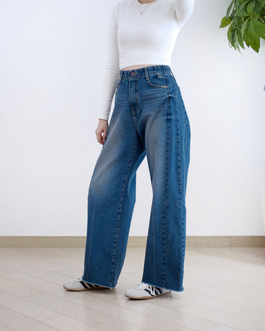 韓國彎刀牛仔褲