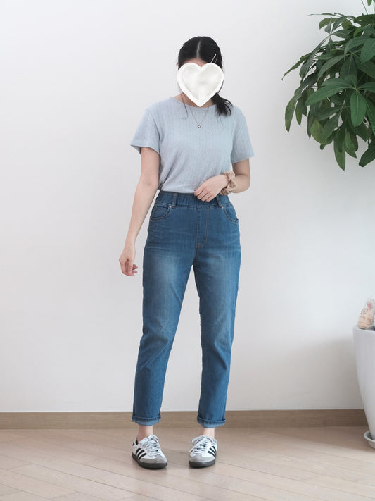 Vikini -𝟹℃ 𝐁𝐨𝐲𝐟𝐫𝐢𝐞𝐧𝐝全橡筋腰牛仔褲