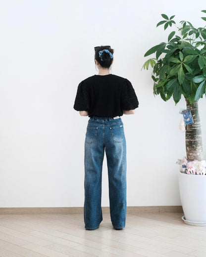 Vikini 全橡筋直筒牛仔褲