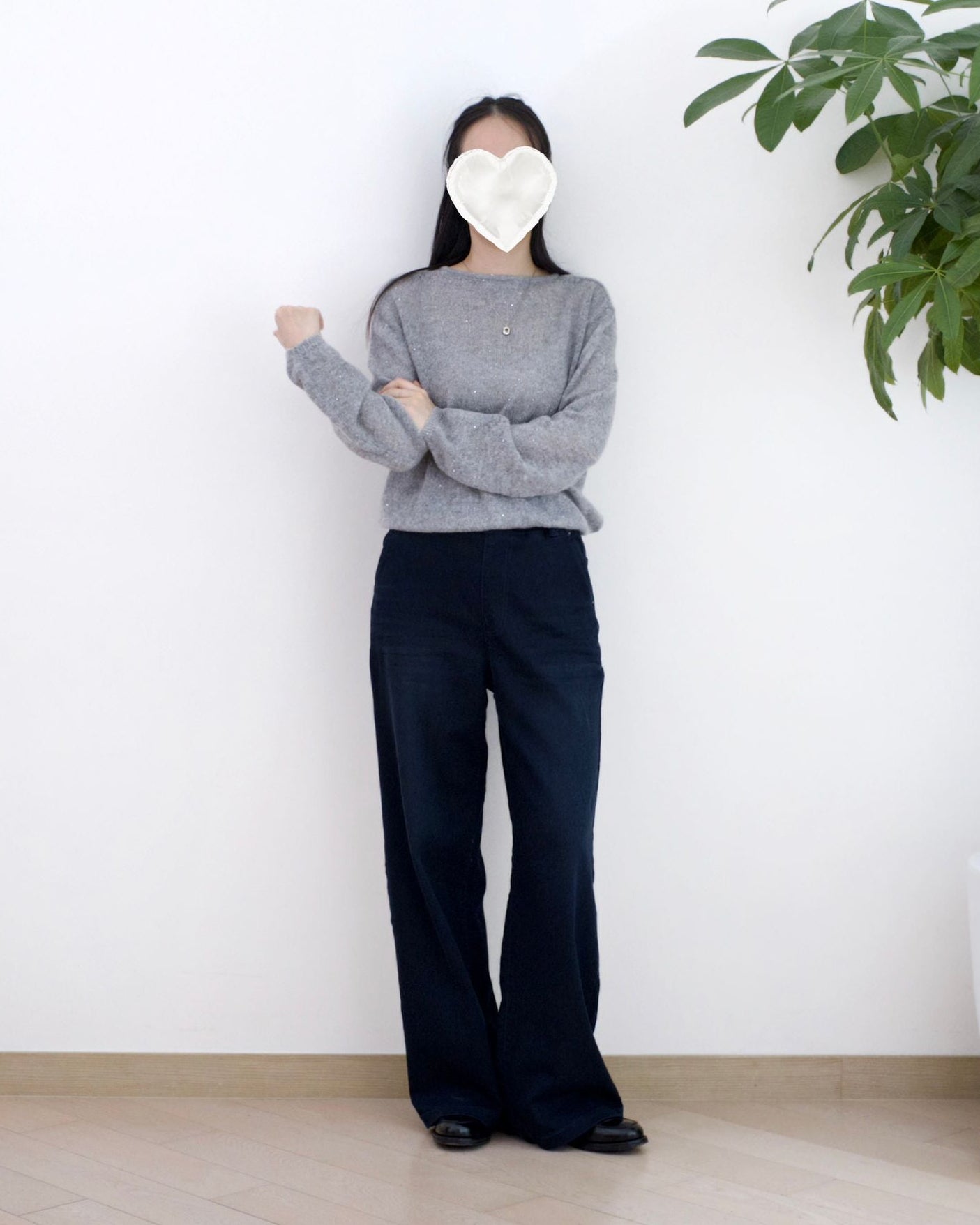 Vikini 全橡筋直筒牛仔褲