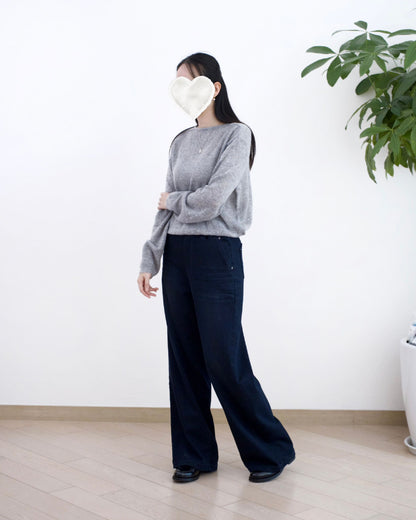 Vikini 全橡筋直筒牛仔褲