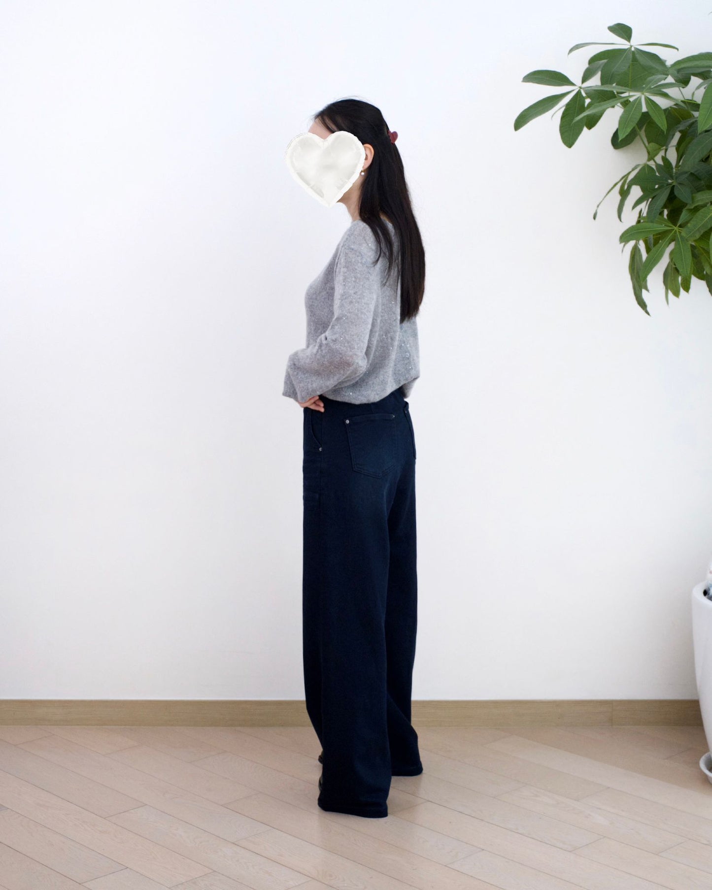 Vikini 全橡筋直筒牛仔褲