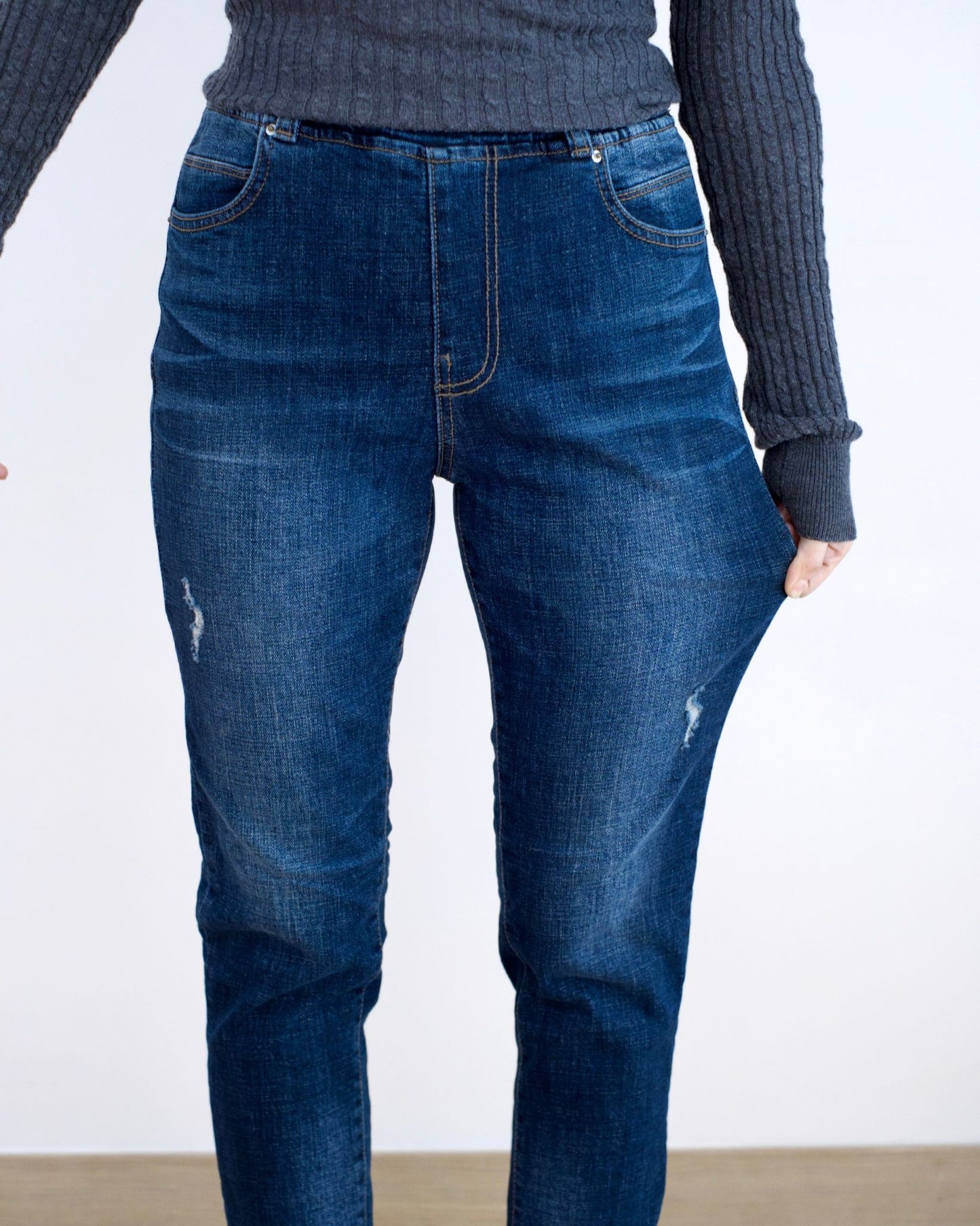 Vikini 全橡筋Boyfriend牛仔褲