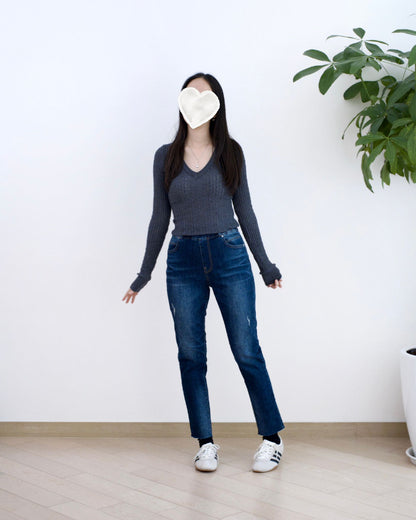 Vikini 全橡筋Boyfriend牛仔褲