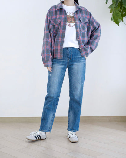 Vikini 洗水直腳牛仔褲