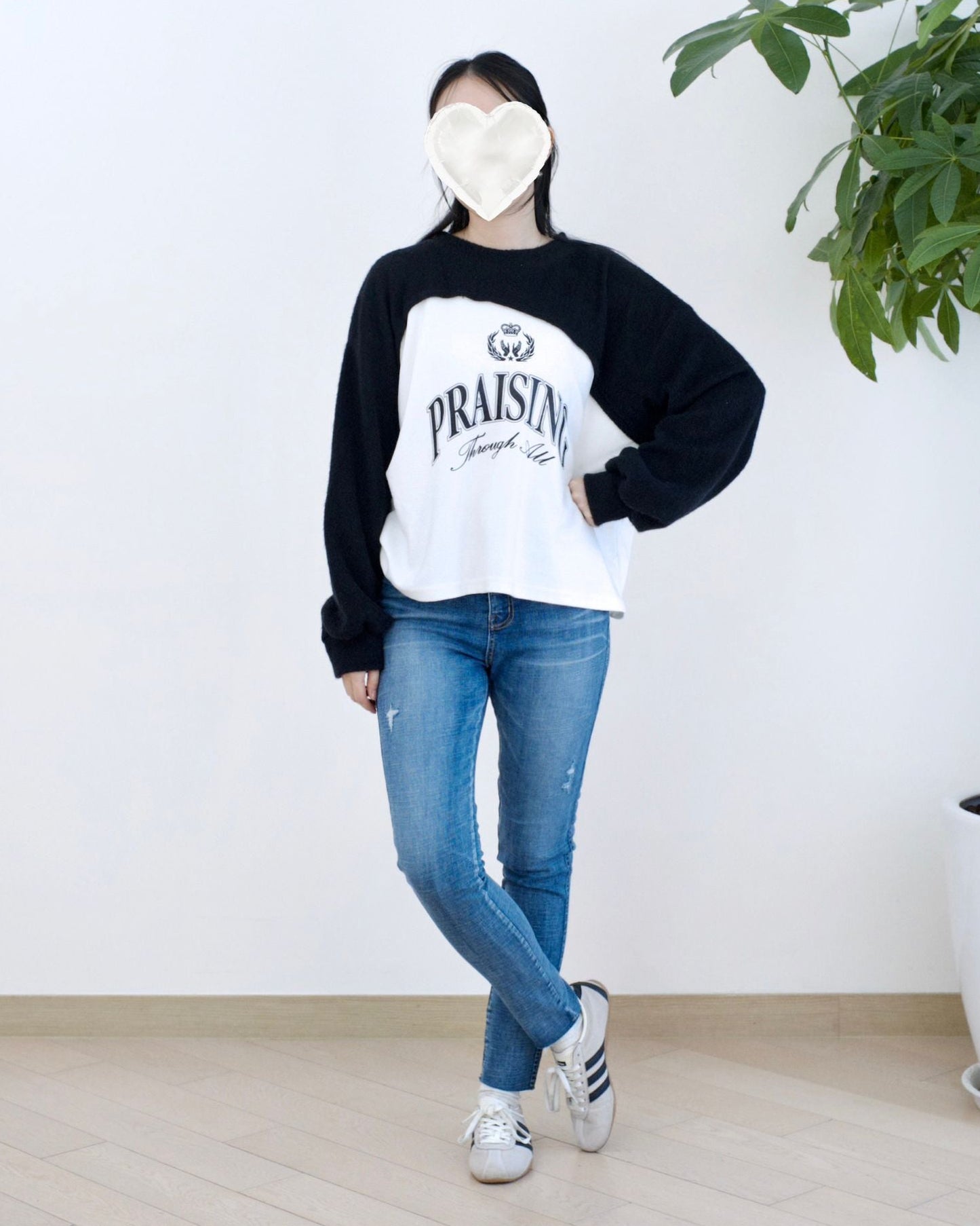 Vikini 洗水貼腳牛仔褲