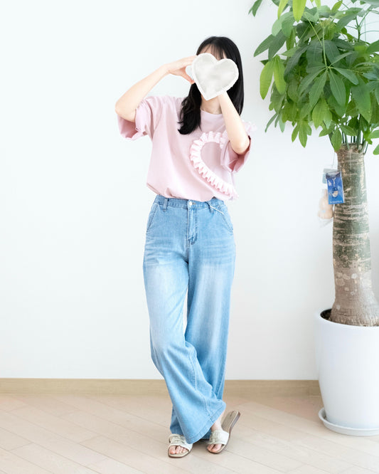 Vikini 闊筒洗水牛仔褲