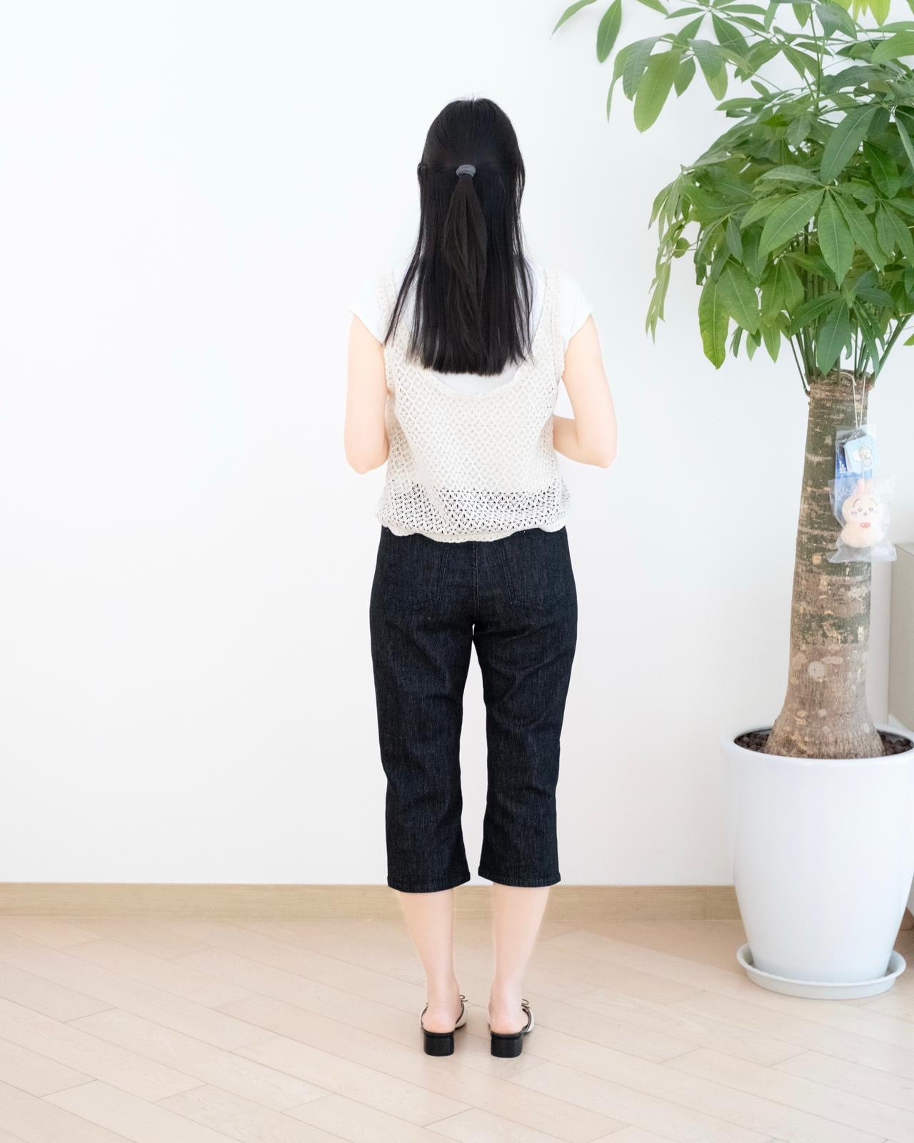 Vikini Cool 小開衩7分牛仔褲