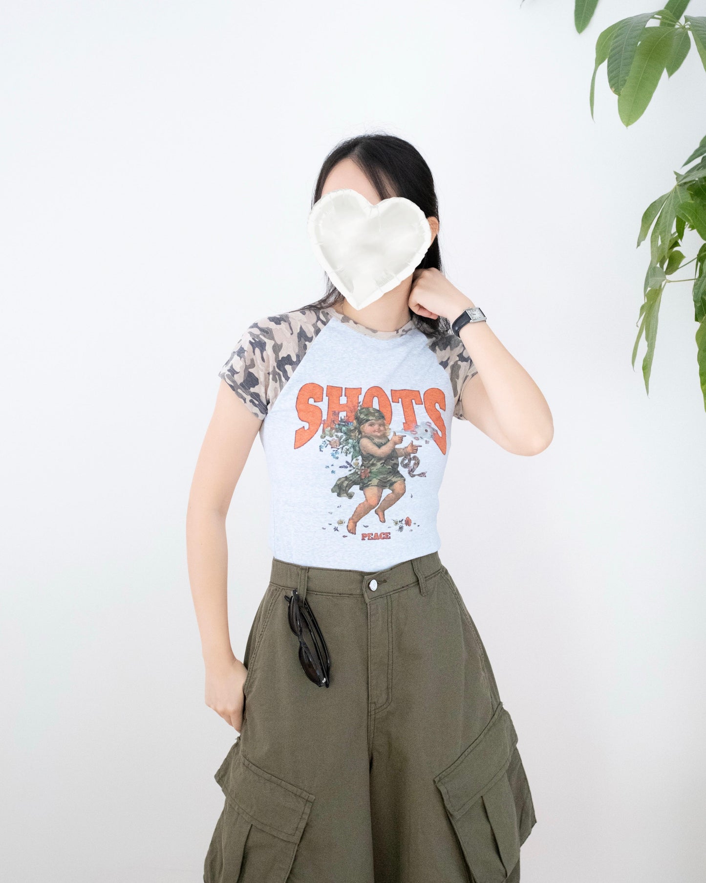 迷彩/豹紋手袖Tee