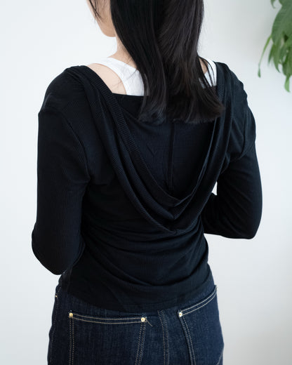 淨色U領修腰Tee Set