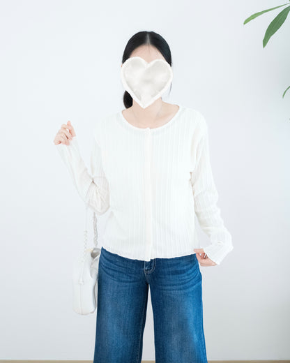 鈕紋壓花假兩件小外套