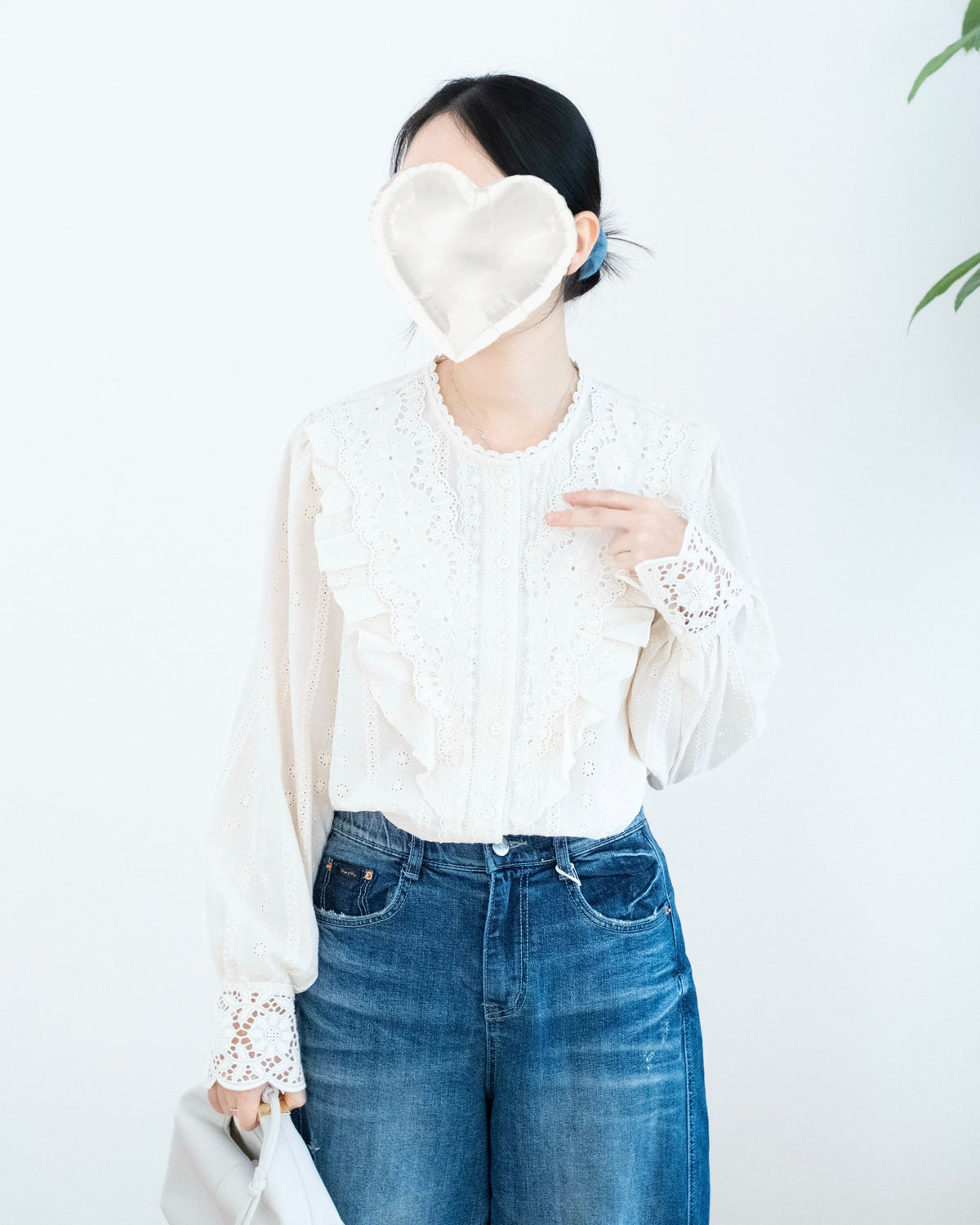 氣質重工Lace刺繡荷葉邊襯衫