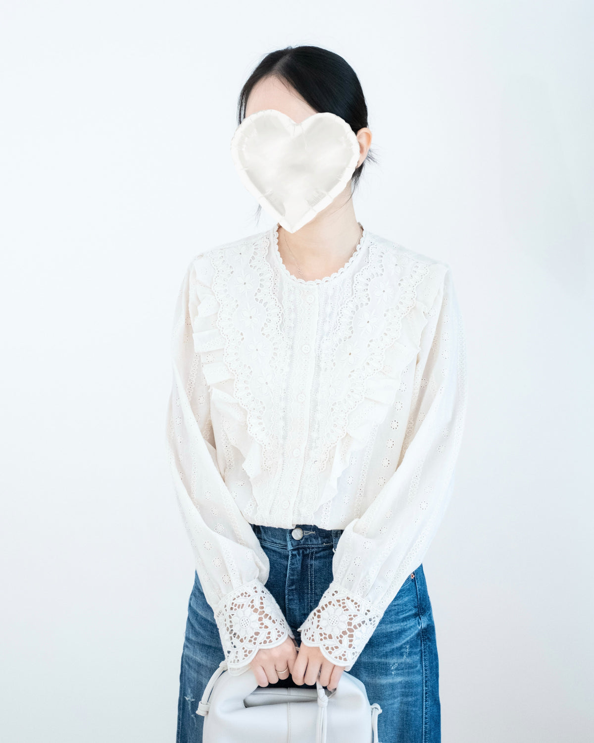 氣質重工Lace刺繡荷葉邊襯衫