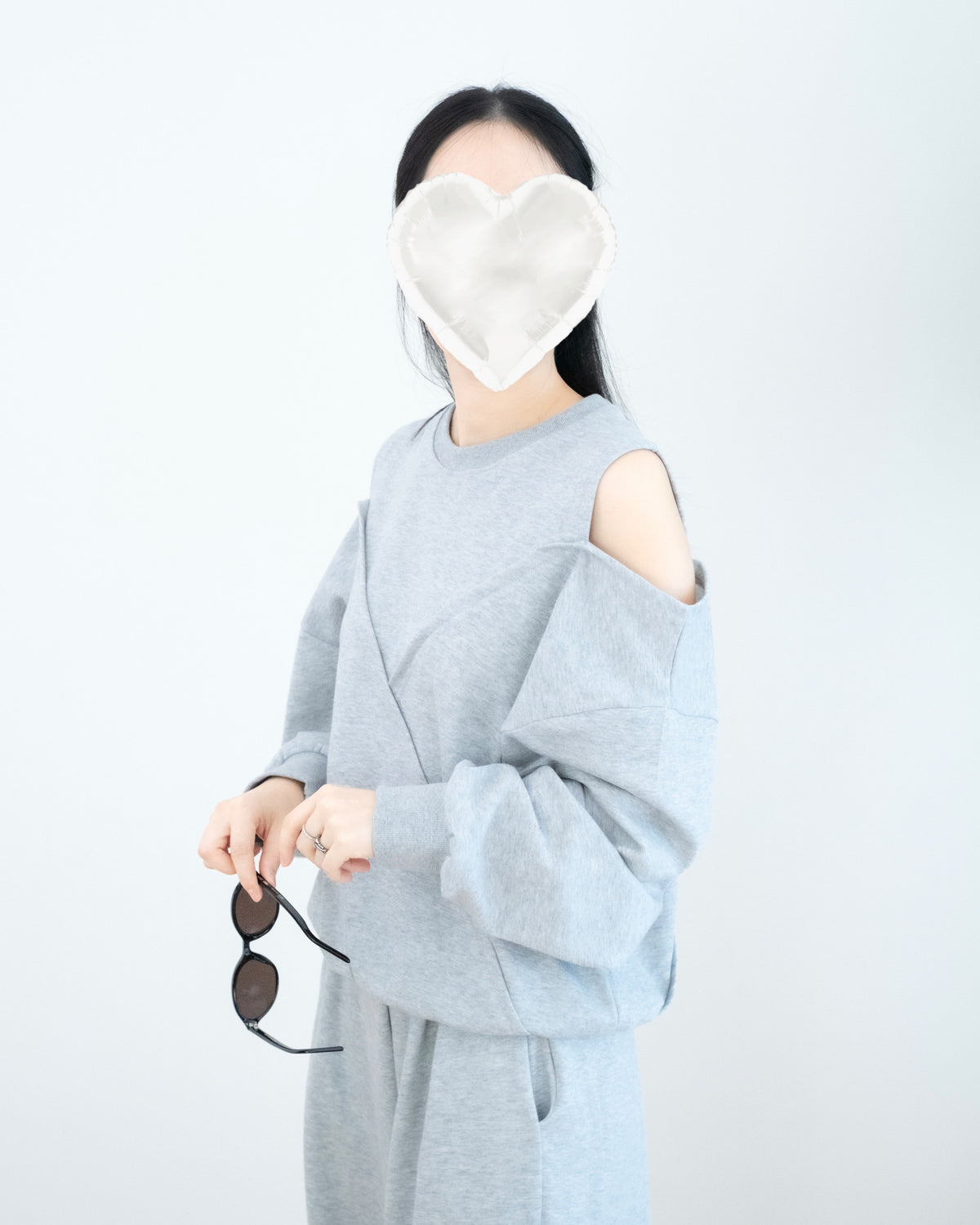 露肩車線休閑套裝Set