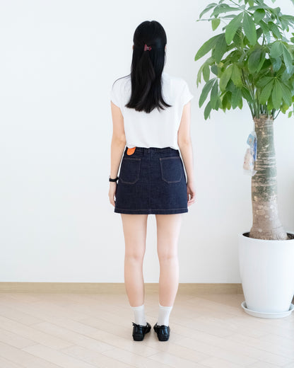 Moci A Cut 口袋牛仔短裙褲