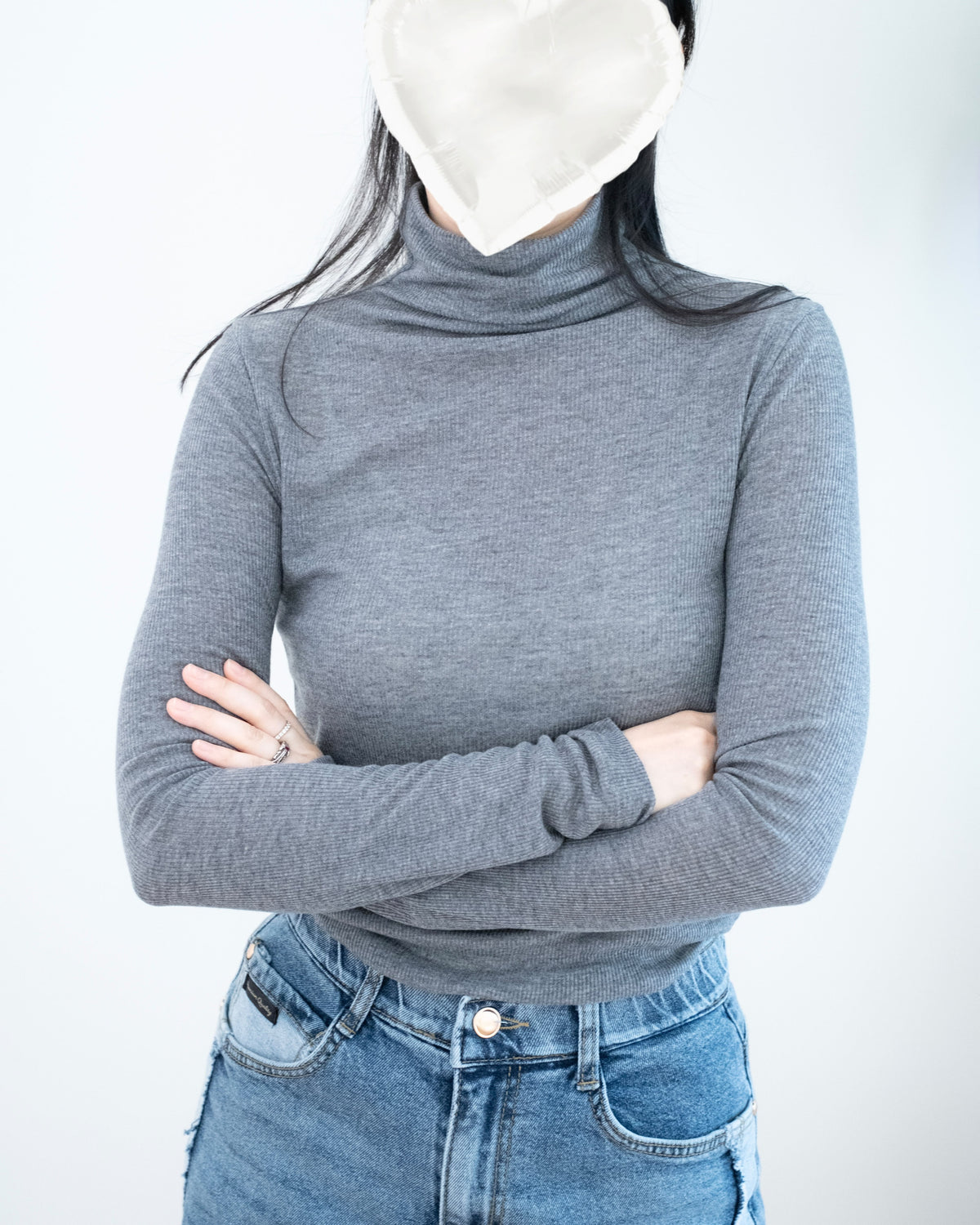 簡約小高領打底上衣