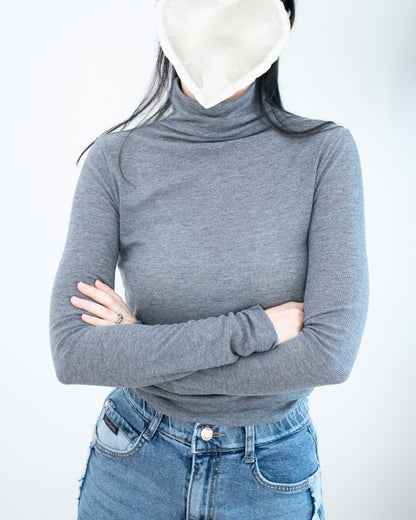 簡約小高領打底上衣